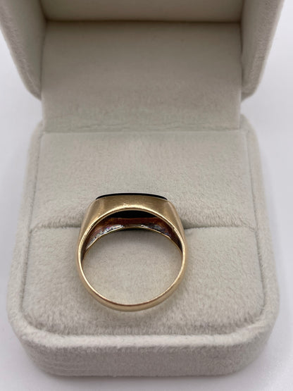 9ct gold onyx signet ring