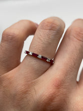 Load image into Gallery viewer, 9ct white gold ruby and diamond ring
