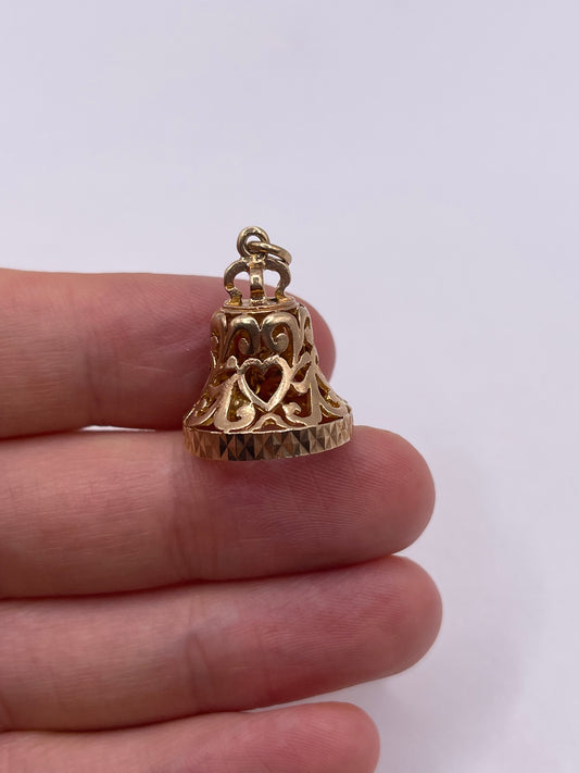 9ct gold bell charm