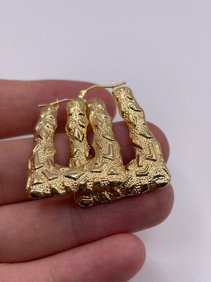 9ct gold creole earrings