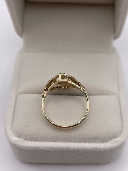 9ct gold harp ring