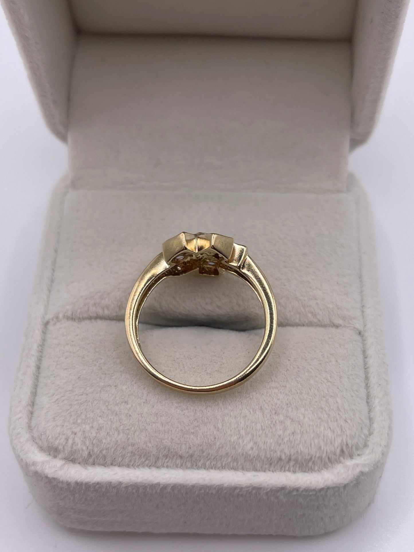 9ct gold tanzanite cluster ring