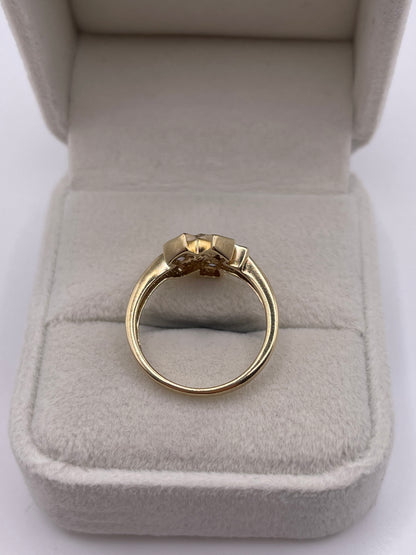 9ct gold tanzanite cluster ring