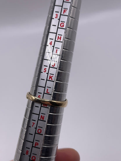 9ct gold emerald gypsy ring