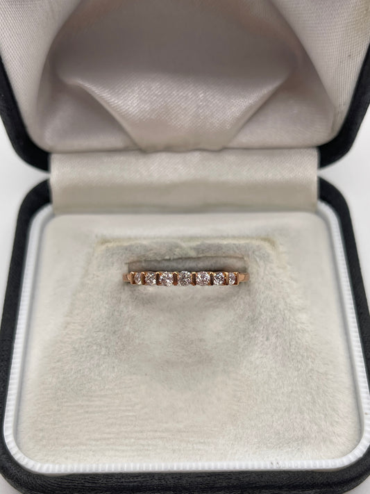 9ct rose gold diamond ring