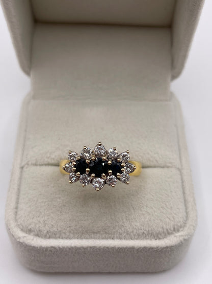 18ct gold sapphire and diamond ring