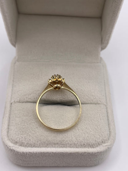 9ct gold opal and diamond ring