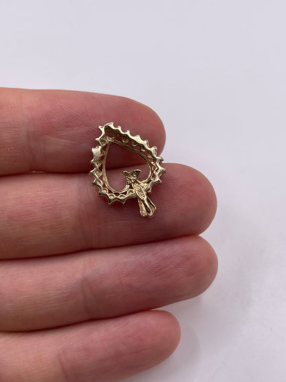 9ct gold diamond heart pendant
