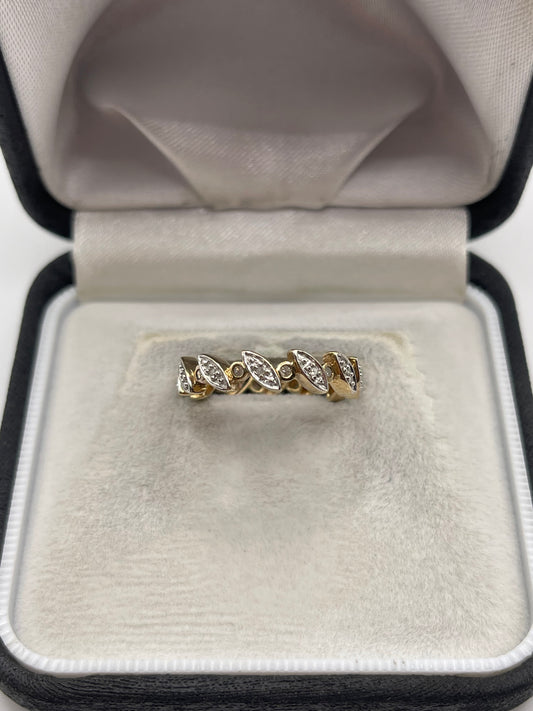 9ct gold diamond eternity ring