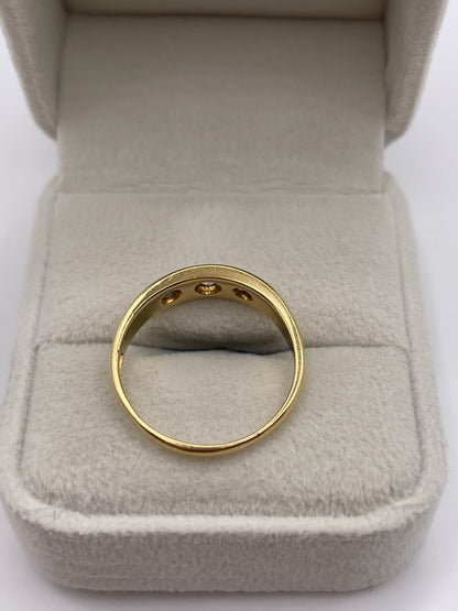 Antique 18ct gold sapphire and diamond gypsy ring