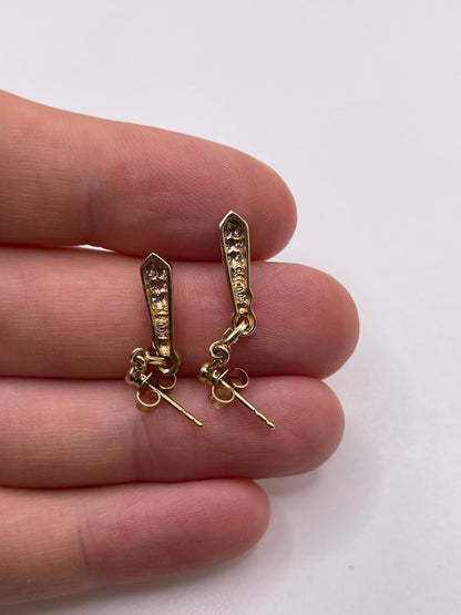 9ct gold diamond earrings