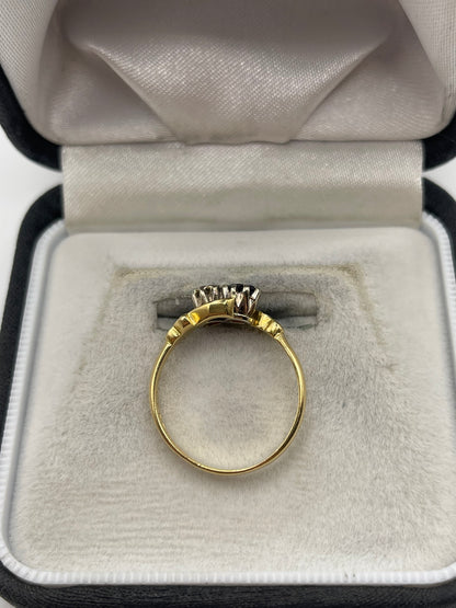 18ct gold sapphire and diamond ring