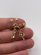 Load image into Gallery viewer, 9ct gold I love you key charm

