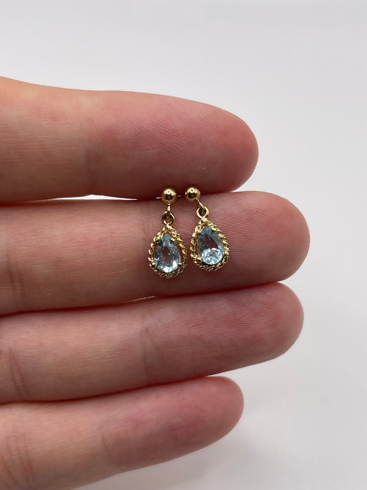 9ct gold topaz earrings