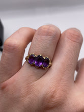 Load image into Gallery viewer, 9ct gold amethyst ring
