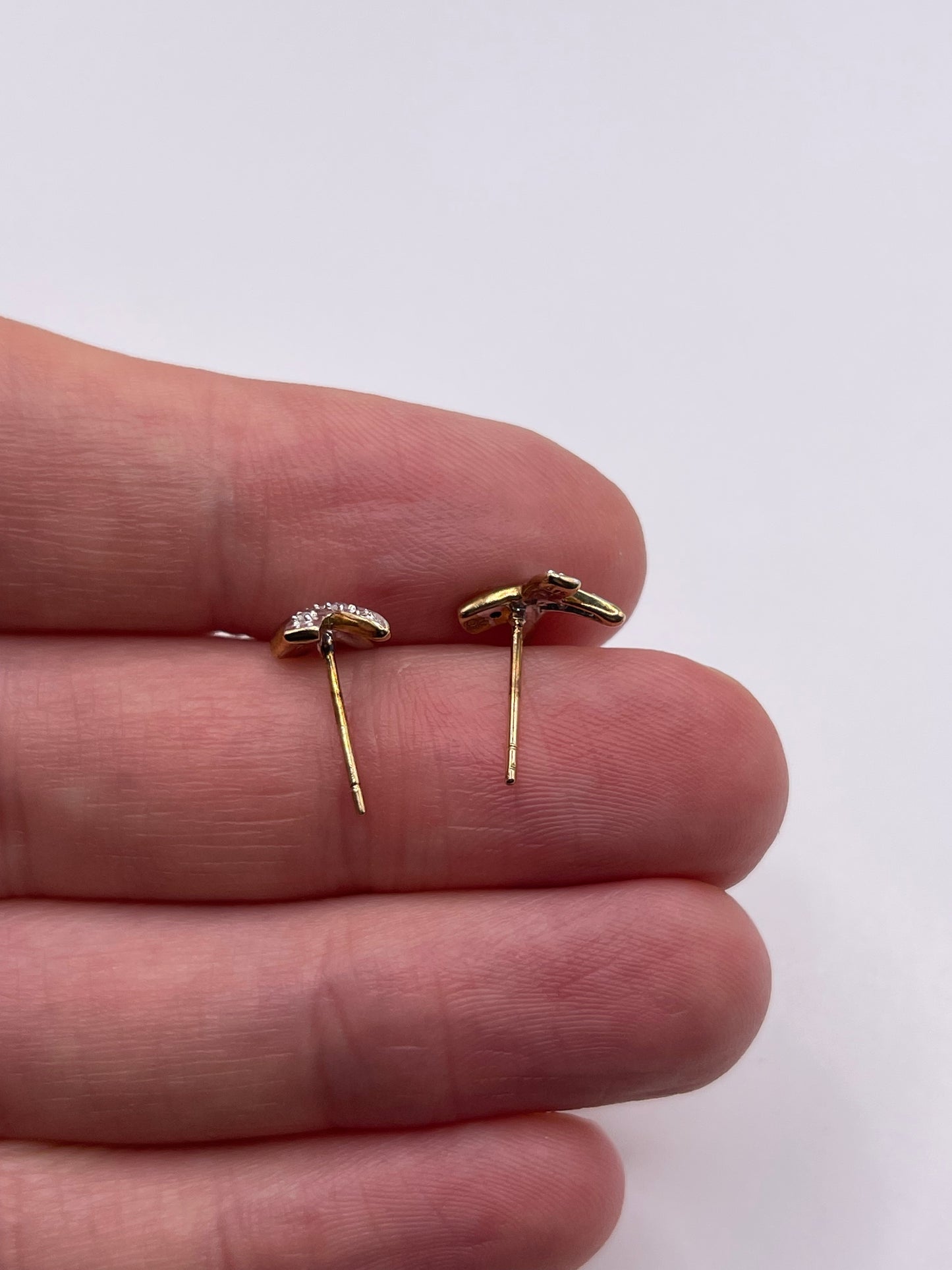 9ct gold diamond earrings