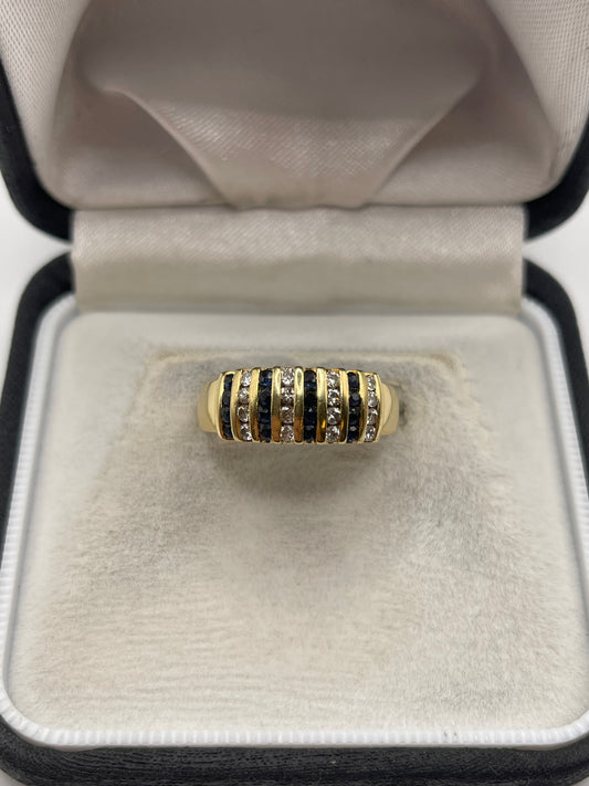 18ct gold sapphire and diamond ring