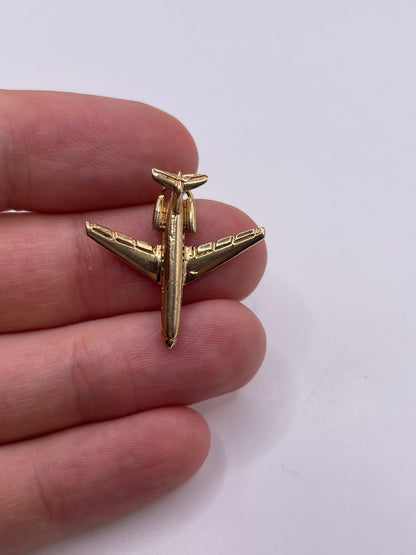 9ct gold aeroplane charm