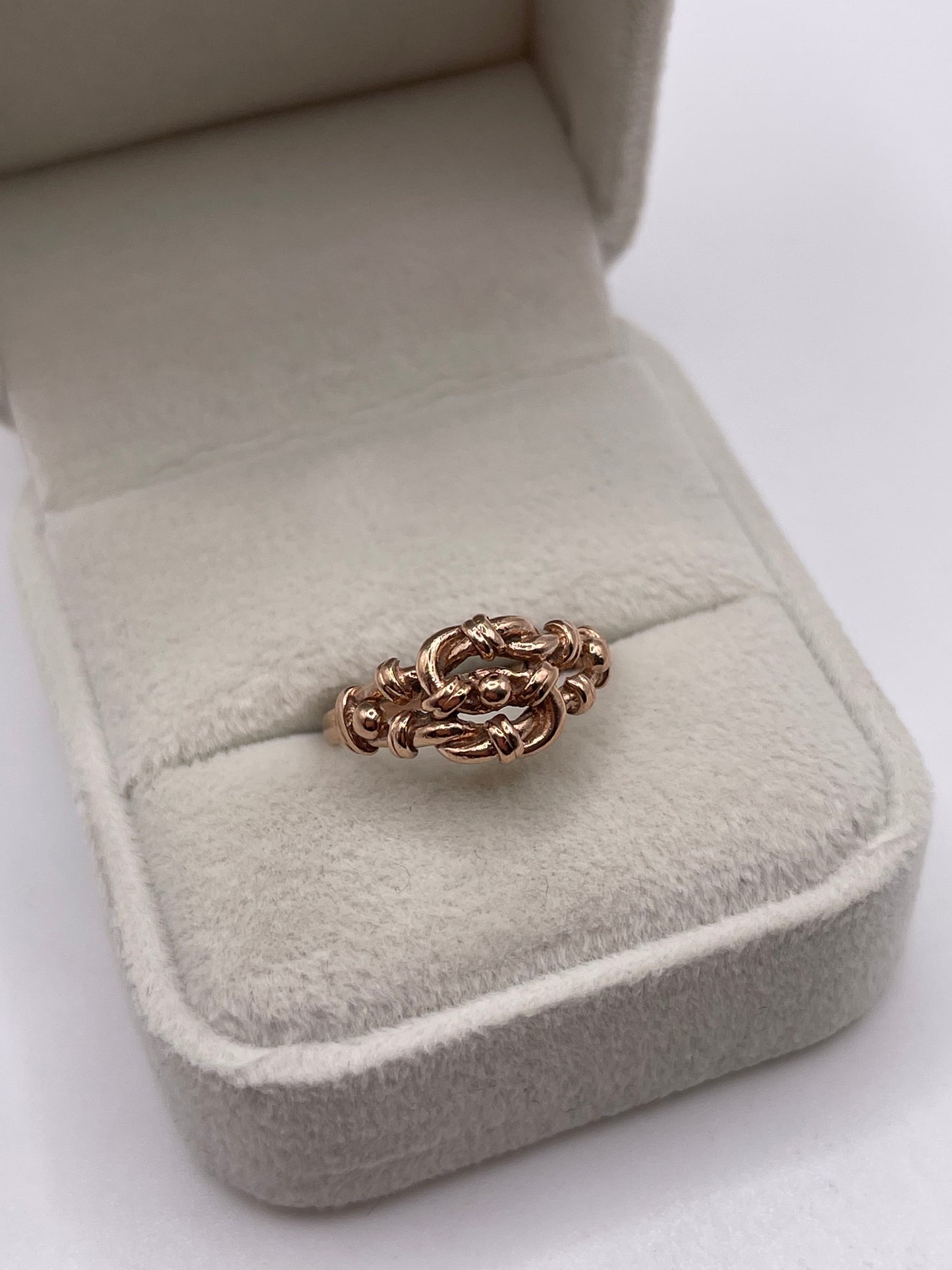 9ct rose gold knot ring