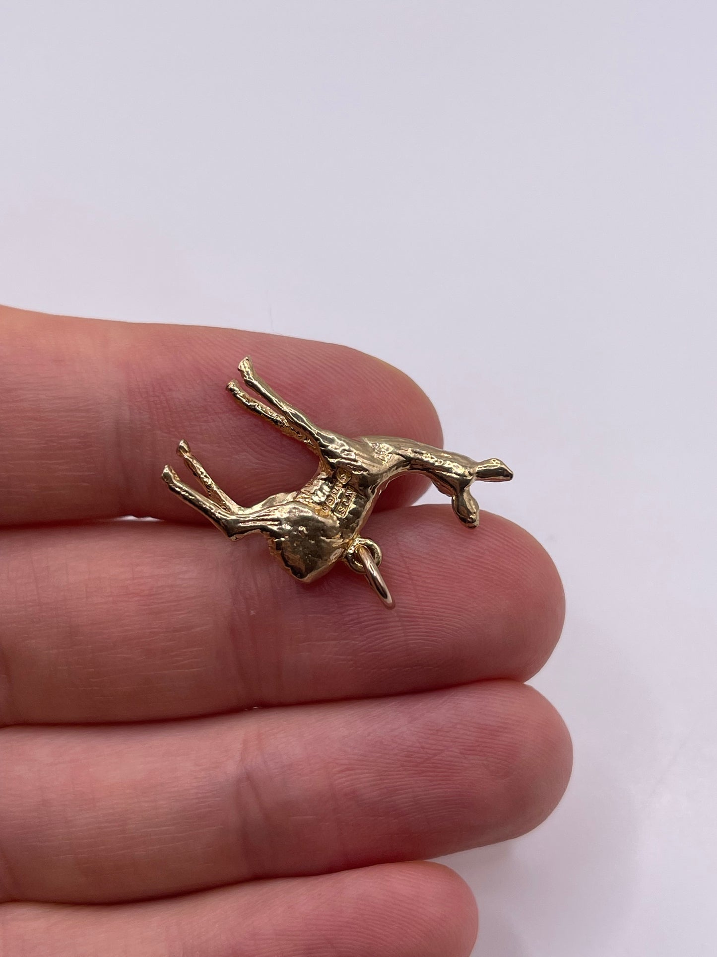 9ct gold deer charm