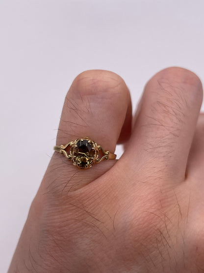 9ct gold Smokey quartz ring