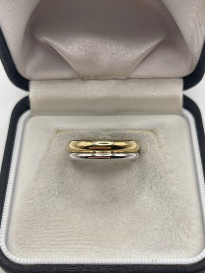 9ct two tone gold ring
