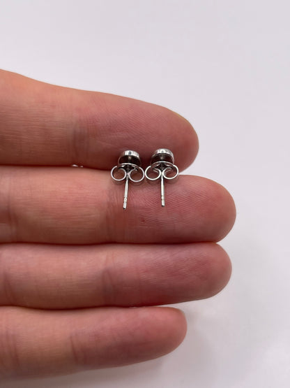 18ct white gold opal doublet earrings