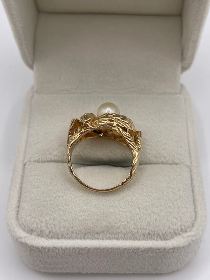 9ct gold pearl ring