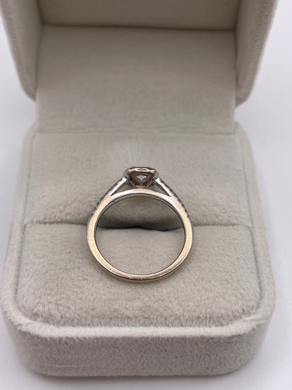 18ct white gold diamond cluster ring
