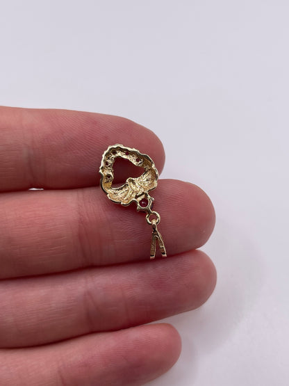 9ct gold ruby heart pendant