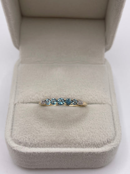 9ct gold topaz and diamond ring