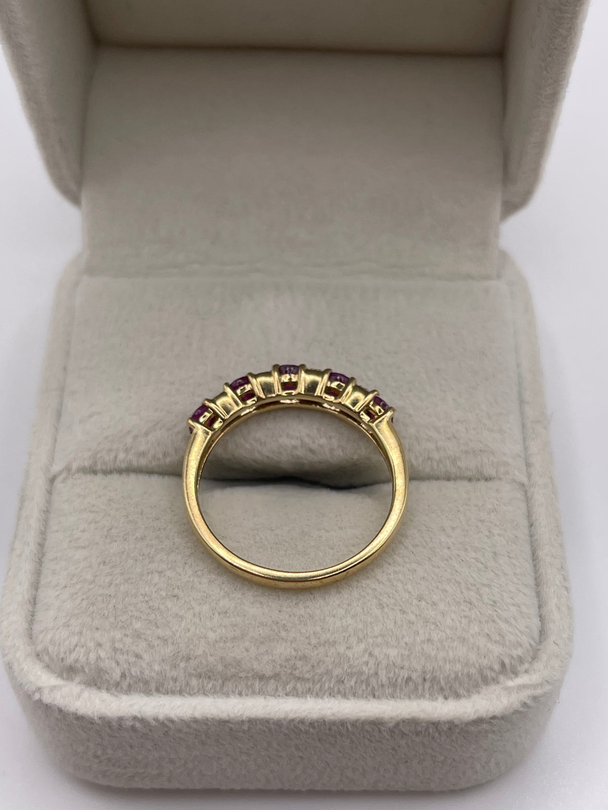 9ct gold ruby and diamond ring