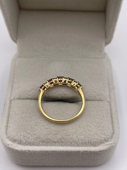 9ct gold ruby and diamond ring