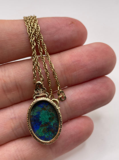 9ct gold gemstone necklace
