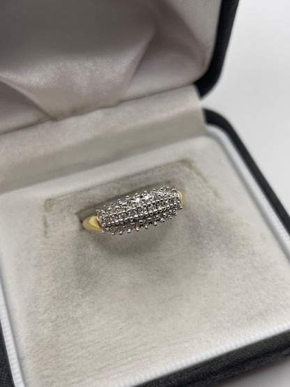 18ct gold diamond cluster ring