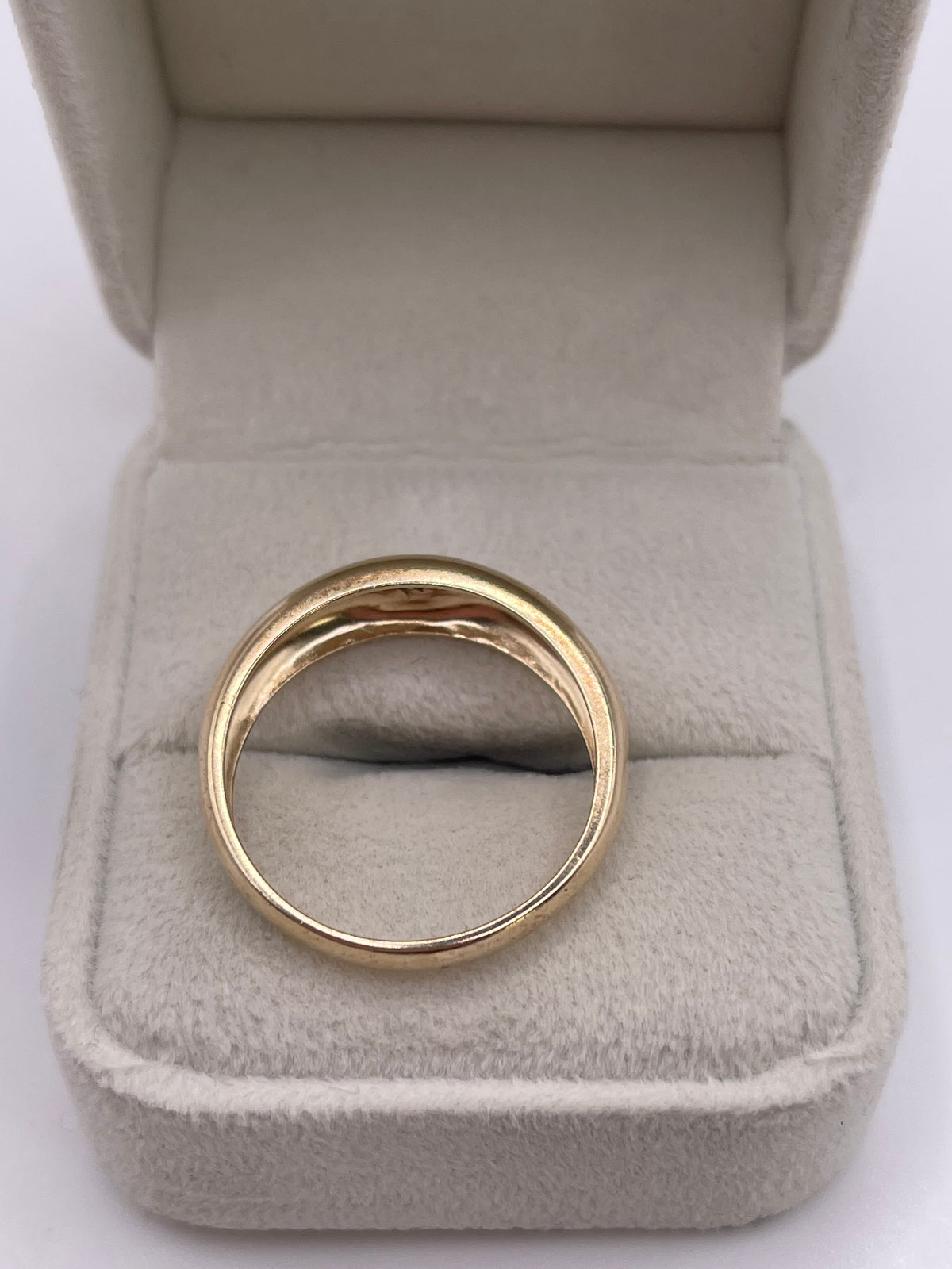 9ct gold diamond gypsy ring