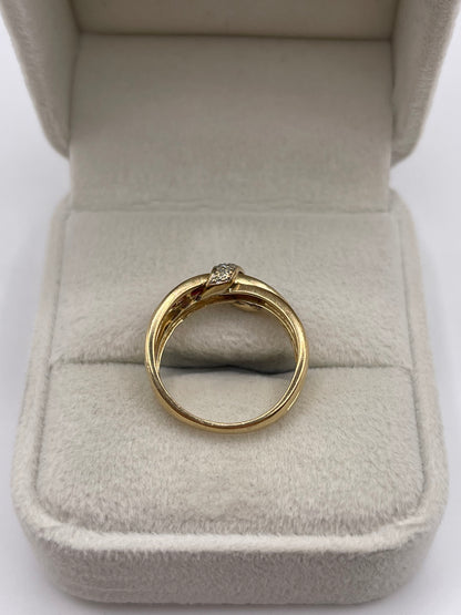 9ct gold ruby and diamond ring
