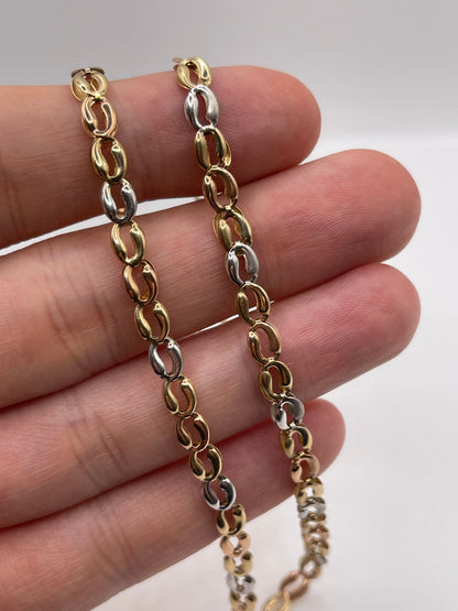 9ct tri gold chain 184