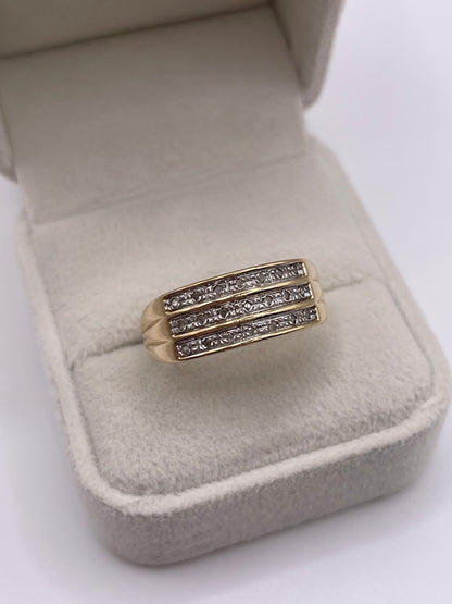 9ct gold diamond ring