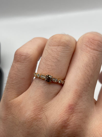 18ct rose gold diamond ring