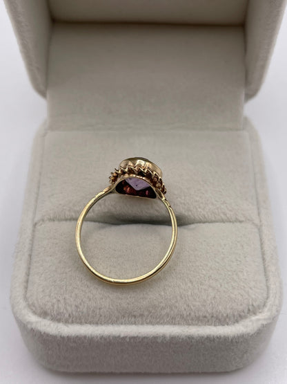 9ct gold amethyst ring