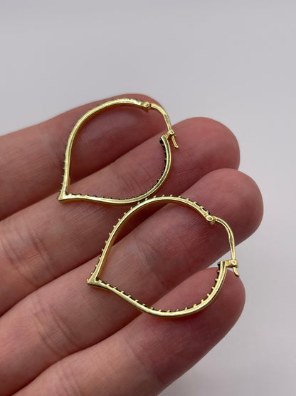 18ct gold green diamond earrings