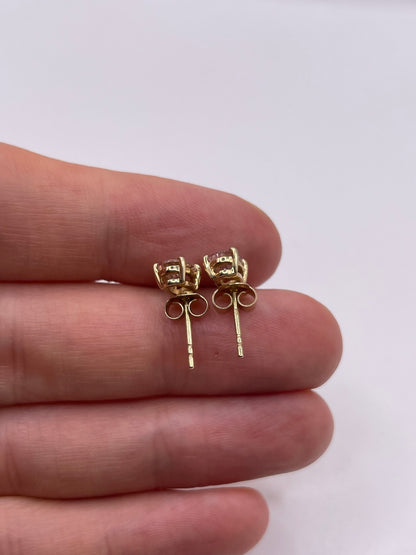 9ct gold morganite earrings