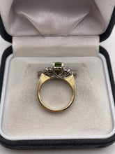 Load image into Gallery viewer, 14ct gold peridot and diamond ring
