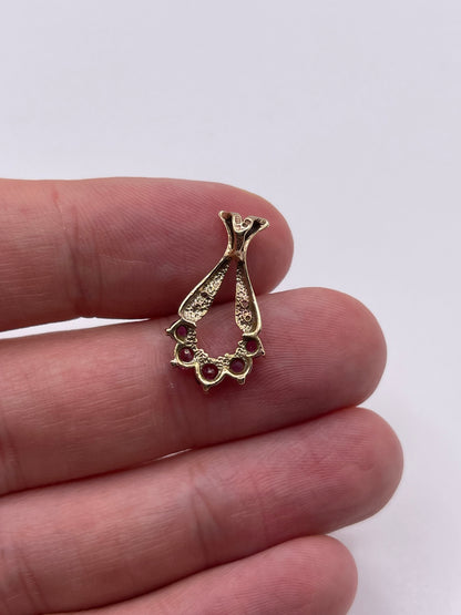 9ct gold ruby and diamond pendant