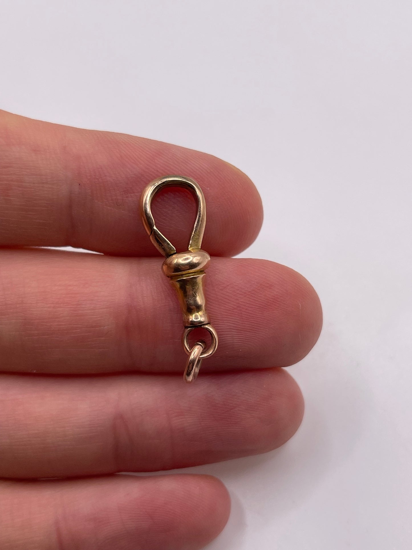 15ct rose gold dog clip 2