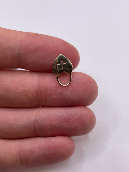 9ct gold opal heart pendant