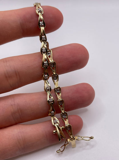 9ct gold diamond bracelet