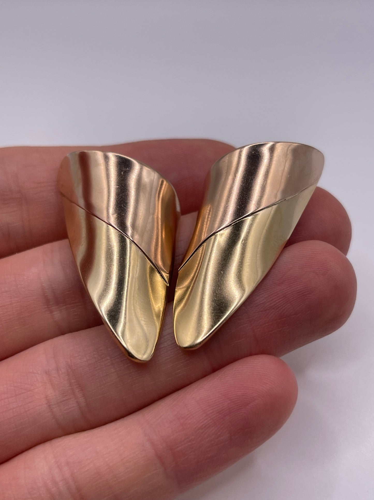 9ct two tone gold earrings