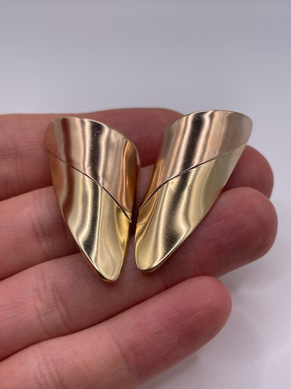 9ct two tone gold earrings